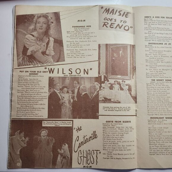 Hit Parader Publication Song Magazine November 1945 Movie Soundtrack Music Stars - Picture 4 of 11